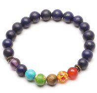 Mens Womens 7 Stone Chakra Healing Reiki Prayer Bead Bracelet For Gift New N6