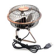 Honeyall Adjustable USB Desk Fan - Metal Archaistic Fan - Mute Personal Mini Fan - Small Table Fan with Switch... N7