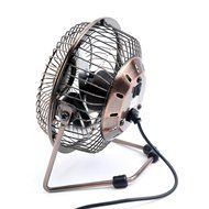 Honeyall Adjustable USB Desk Fan - Metal Archaistic Fan - Mute Personal Mini Fan - Small Table Fan with Switch... N8