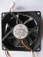 2 pcs Brushless DC Cooling Fan 12V 8025S 7 Blades 3 wire 80x80x25mm Sleeve-bearing Skywalking