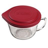 Anchor Hocking 2 Quart Durable Bakeware Batter Mixing Bowl with Red Lid