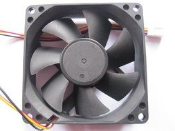 2 pcs Brushless DC Cooling Fan 12V 8025S 7 Blades 3 wire 80x80x25mm Sleeve-bearing Skywalking N3