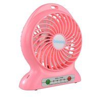 Baaaq Mini USB 3 Speeds Rechargeable Portable Table Fan with Emergency Power Bank, Black N7