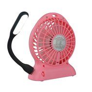 Baaaq Mini USB 3 Speeds Rechargeable Portable Table Fan with Emergency Power Bank, Black N8