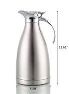 Bestwoohome Stainless Steel Vacuum Insulated Thermal Carafe Water Pitcher with Press Button (0.39Gallon, Golden) N2