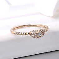Elegant 14K Gold Filled Crystal Rings Wedding Bands Engagement Size 7 N4