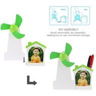 iEGrow Multifunctional Desk Mini USB Fan with Brush Pot, Photo Album 3 in 1 Function Compact Design &amp; Quiet Operation... N16