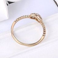 Elegant 14K Gold Filled Crystal Rings Wedding Bands Engagement Size 7 N5
