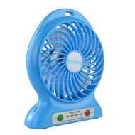 Baaaq Mini USB 3 Speeds Rechargeable Portable Table Fan with Emergency Power Bank, Black N11