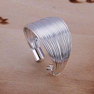 New Women Men 925 Sterling Silver Plated Wide Circle Band Ring Jewelry Size 8 N3