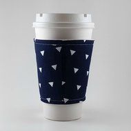 Navy Blue, Reusable Cup Sleeve, Insulated Cozy, Fits 12, 16 and 20 oz cups N2