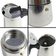 KurtzyTM 6 Cup Stainless Steel Espresso Coffee Cup Maker Italian Style Stove Top Pot N2