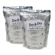50 Gram Pack of 6 "Dry&amp;Dry" Silica Gel Packets Desiccant Dehumidifiers N7