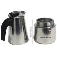 KurtzyTM 6 Cup Stainless Steel Espresso Coffee Cup Maker Italian Style Stove Top Pot N3