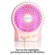Findway 4-inch Vanes 3 Speeds Electric Portable Mini USB fan Rechargeable Desktop Fan Battery/ USB Powered Laptop... N4