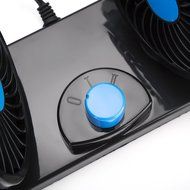 AboveTEK 12V DC Electric Car Fan - Rotatable 2 Speed Dual Blade with 9FT Cord - Quiet Strong Dashboard Cooling... N9