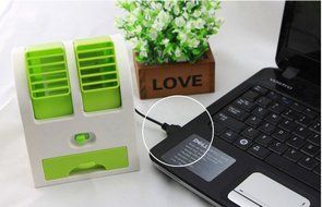 GS.Lee Mini USB Handheld Portable Fan Desktop Air Conditioner Water Cooler N8