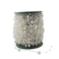 Marry Acting 1M Pearls Bead Chain Fishing Line Droplets Chain String Banquet for Wedding Party Decoration White N2