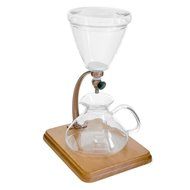 Yama Silverton Hot or Cold Coffee Dripper, Copper/Wood 18 oz.