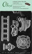 CybrTrayd J083-6BUNDLE Firefighter Kit Chocolate Candy Mold with Exclusive Copyrighted Chocolate Molding Instructions