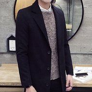 Spritech(TM) Men's New Fashion Comfort Winter Slim Fit Turndown Collar Woolen Jacket Single-Breasted Overcoat... N14