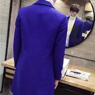 Spritech(TM) Men's New Fashion Comfort Winter Slim Fit Turndown Collar Woolen Jacket Single-Breasted Overcoat... N16