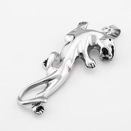 Fashion Men's Stainless Steel Silver Leopard Pendant Necklace Chain Jewelry new