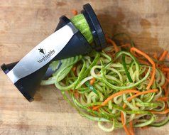 The Very Healthy Spiral Slicer, Vegetable Spiralizer, Zucchini Pasta Noodle Spaghetti Maker (Black)