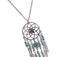 Retro Dream Catcher Turquoise Feather Charm Pendant Jewelry Long Chain Necklace N8