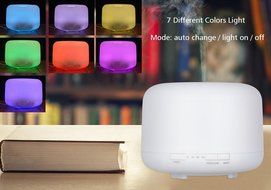 Essential Oil Diffuser, HUIRUI Ultrasonic Cool Mist Humidifier 500ml With 7 Colors Auto Change, Mist Intensity... N5