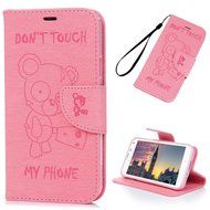 Galaxy S5 Case,Samsung Galaxy S5 Case (I9600) - Wallet Flip Stand Case Embossed Cute Bear PU Leather Case Shockproof... N39