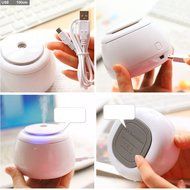 80ML Mini Air Cool Portable Mist Humidifier with USB Cable for Office,Room,Baby - White N2