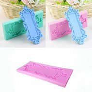 Genenic DIY Baking Silicone Fondant Mould Cake Mirror Frame Mold