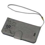 iPhone SE Case,iPhone 5S Case,iPhone 5 Case - Flip Wallet Case Stand Vintage Embossed Flowers PU Leather Texture... N21