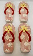 AD Trend "Italian Style" 28379 Radiators Humidifier, Ceramic, Pink Slipper Shape (Pack of 4)