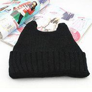 KAKA(TM) Girls' Korean Stylish Winter Warm Knitting Wool Lovely Cat Ears Hat N8