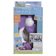 Tee-Zed T01 Clip-On Fan Great for the Beach, Pool, Camping, Work, Lounging or Just Chillin&#039;! -Pink Purple N33