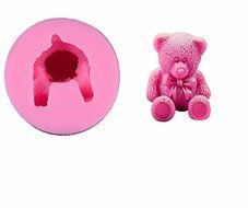 HT BAKEWARE | 3D Teddy Bear with Bow Silicone Mold N2