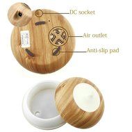 ATD Whisper Quiet Operation Auto Shut-Off Function Cool Mist Aroma Essential Oil Humidifier (Shallow Wooden Grain) N5