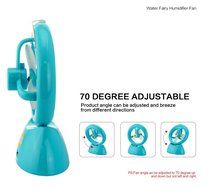 Welltop USB Handheld Humidifier Fans Rechargeable Misting fan Portable Mini fan Table Desktop Water Spray fan... N15