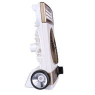 Combo Fan with LED Lantern Light &amp; Rechargeable Flashlight Solar Or Ac Charged (Gold) N7