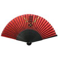 Authentic Japanese Sanada Yukimura Hand Fan (Flames) N5