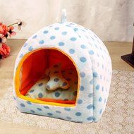 KAKA(TM) Pets Cute Warm Bed Dogs Sleeping House Pink Color Rose Dots M N22