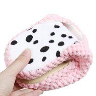 AutumnFall Women's Cozy Cotton Knitted Anti-slip House Slippers (38, Blue) N16