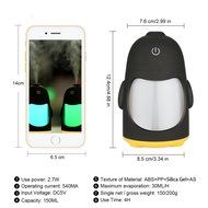 Accmor Penguin 150ml Ultrasonic Cool Mist Humidifier, Mini Portable Virtually Silent Diffuser with Night Light... N3