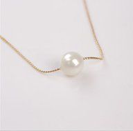 Fashion Womens Singel Pearl Pendant Bib Choker Statement Collar Necklace Gift N5