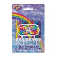 Rainbow Majesty by Lisa Frank Cake Topper &amp; Birthday Candle Set