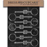 Dress My Cupcake DMCM062 Chocolate Candy Mold, Small Round Lollipop