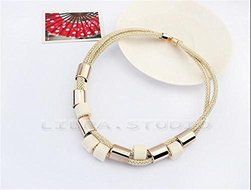 Fashion Women Jewelry Pendant Crystal Choker Chunky Statement Chain Bib Necklace N4