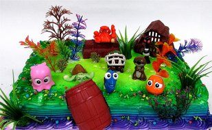 FINDING DORY 18 Piece Birthday CAKE Topper Set, Featuring Dory, Nemo and Other Sea Friends, Decorative Themed... N2
